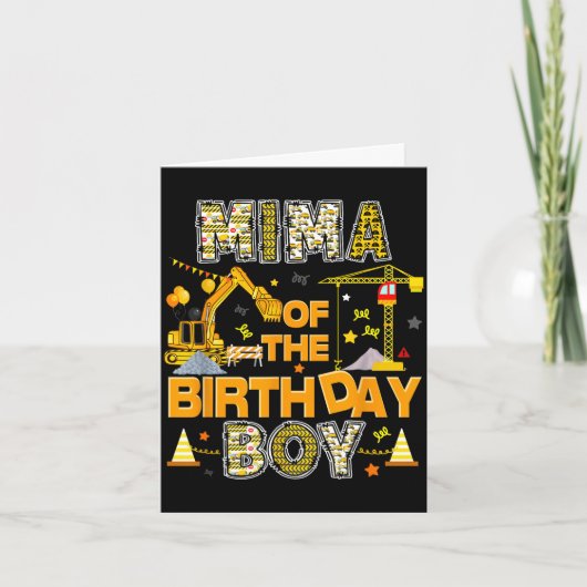 Mima van de verjaardag bouwvakker kaart (Voorkant)