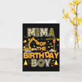 Mima van de verjaardag bouwvakker kaart (Gele Bloem)