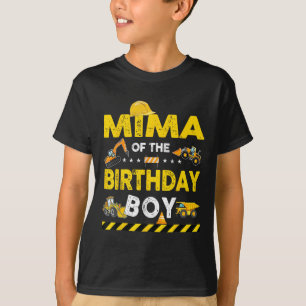 Mima van de verjaardag jongen bouwvakker geboorte t-shirt