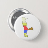 MIMAL de Elf, de vijf staatskas Ronde Button 5,7 Cm (Voorkant /achterkant)