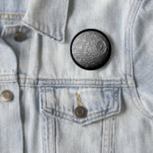 Mimas de maan van Saturnus van Cassini-ruimtevaart Ronde Button 5,7 Cm (In situ)