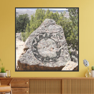 Mimbres Aardewerk Ontwerp Canvas Afdruk