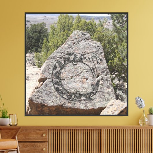 Mimbres Aardewerk Ontwerp Canvas Afdruk (Insitu (Woonkamer))