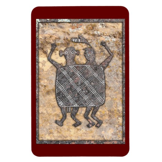 Mimbres Aardewerk Ontwerp "Het Bruidsdeken" Magneet (Verticaal)