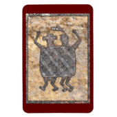 Mimbres Aardewerk Ontwerp "Het Huwelijksdeken" Magneet (Verticaal)