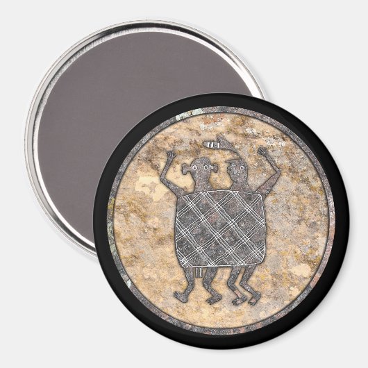 Mimbres Aardewerk Ontwerp "Het Trouwkleed" Magneet (Voorkant / Achterkant)