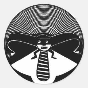 Mimbres Anthropomorphic Animal Ronde Sticker