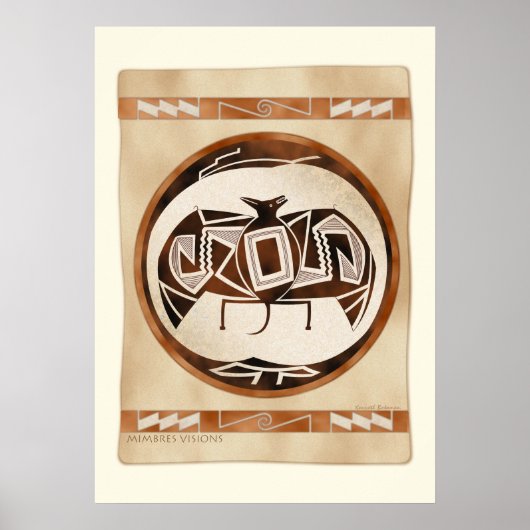 Mimbres Bat-Raven Poster (Voorkant)
