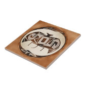 Mimbres Bat-Raven Tegeltje (Zijkant)