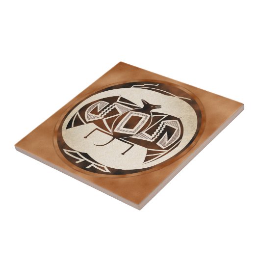 Mimbres Bat-Raven Tegeltje (Zijkant)