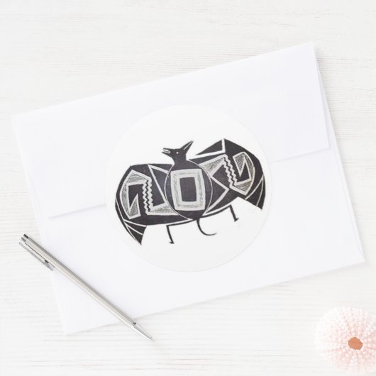 Mimbres Bat Sticker (Envelop)