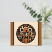 Mimbres krijger briefkaart (Staand voorkant)