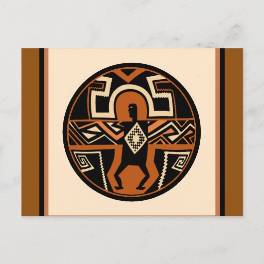 Mimbres krijger briefkaart (Voorkant)