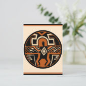 Mimbres krijger briefkaart (Staand voorkant)