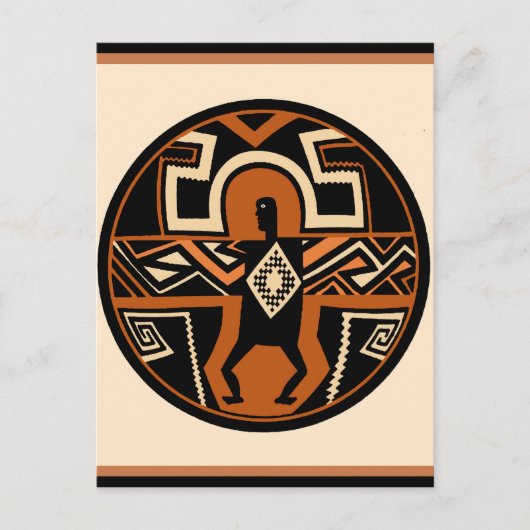 Mimbres krijger briefkaart (Voorkant)