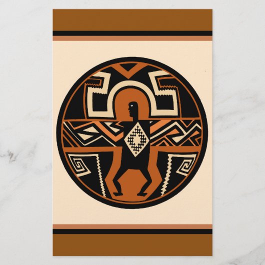 Mimbres krijger briefpapier (Voorkant)