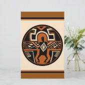 Mimbres krijger briefpapier (Staand voorkant)