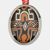 Mimbres krijger metalen ornament (Links)