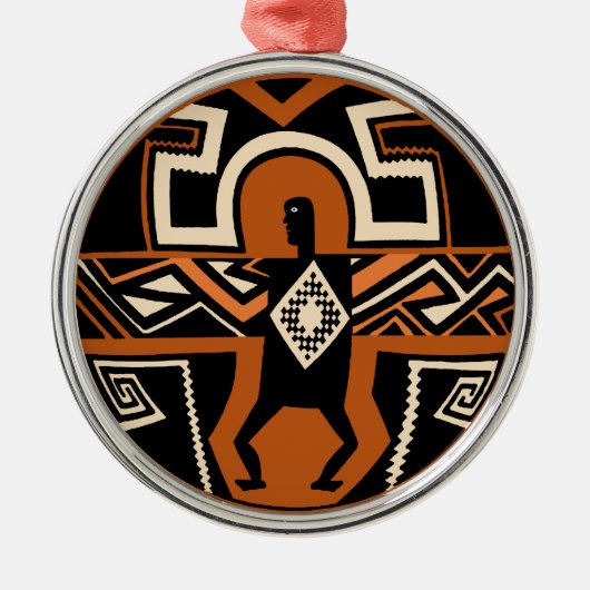 Mimbres krijger metalen ornament (Voorkant)