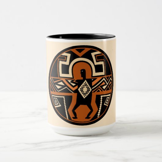 Mimbres krijger mok (Midden)