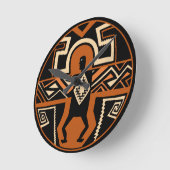 Mimbres krijger ronde klok (Hoek)