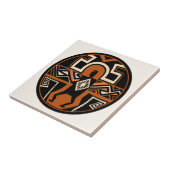 Mimbres krijger tegeltje (Zijkant)
