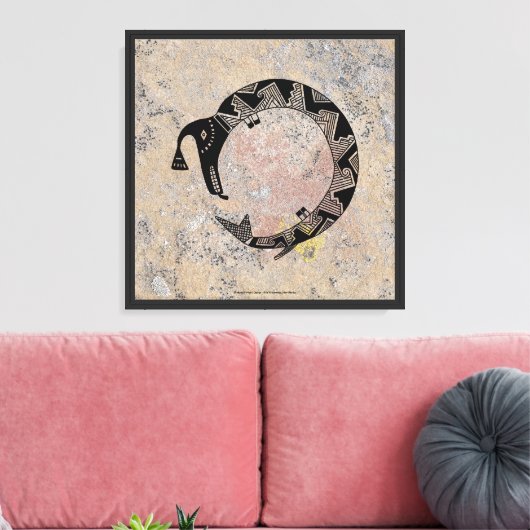 Mimbres Pottery Design Canvas Afdruk (Insitu (Woonkamer))