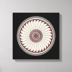 Mimbres Pottery Design Canvas Afdruk