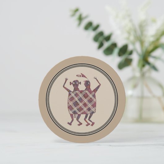 Mimbres Pottery Design Kaart (Staand voorkant)