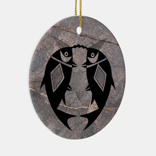 mimbres Pottery Design Keramisch Ornament (Rechts)