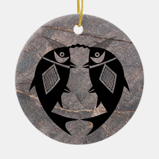 mimbres Pottery Design Keramisch Ornament (Voorkant)