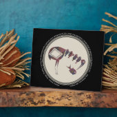 Mimbres Pottery Design Kraan Eten Vis Fotoplaat (Zijkant)