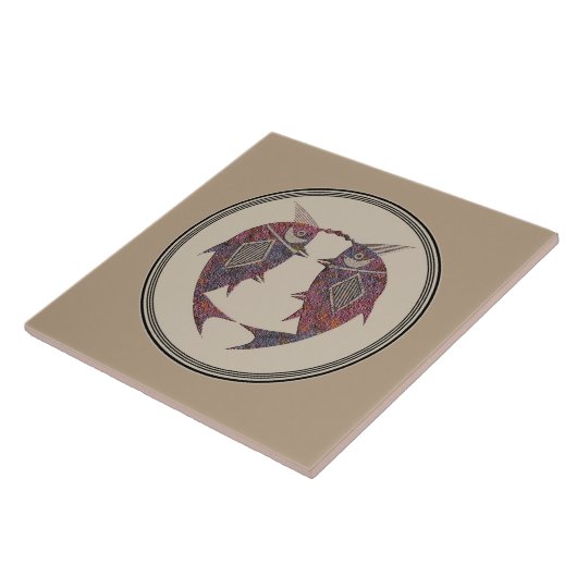 Mimbres Pottery Design Tegeltje (Zijkant)