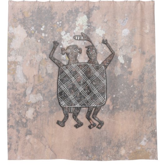 Mimbres Pottery Design "The Wedding Blanket" Douchegordijn (Voorkant)