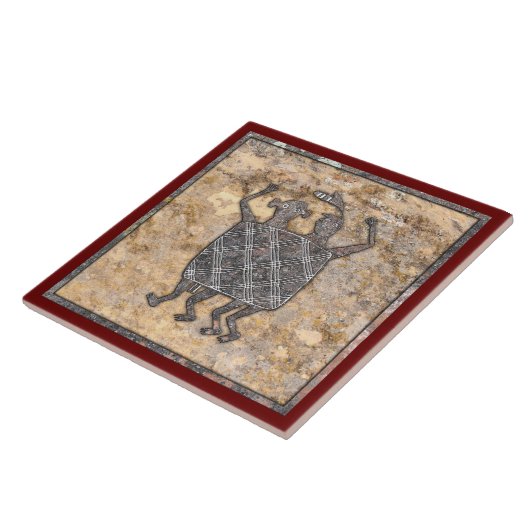 Mimbres Pottery Design "The Wedding Blanket" Tegeltje (Zijkant)