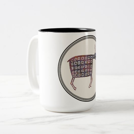 Mimbres Pottery Design Tweekleurige Koffiemok (Voorkant links)