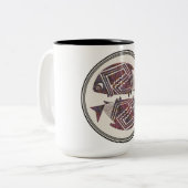 Mimbres Pottery Design Tweekleurige Koffiemok (Voorkant links)