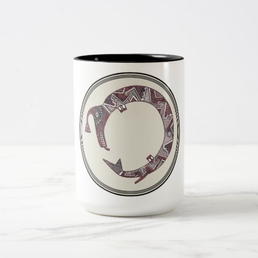 Mimbres Pottery Design Tweekleurige Koffiemok (Center)