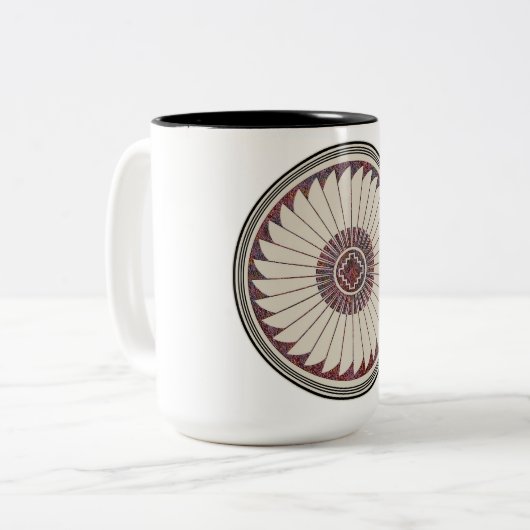 Mimbres Pottery Design Tweekleurige Koffiemok (Voorkant links)