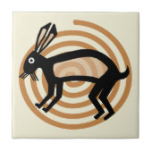 Mimbres Rabbit Art Tile Tegeltje (Voorkant)