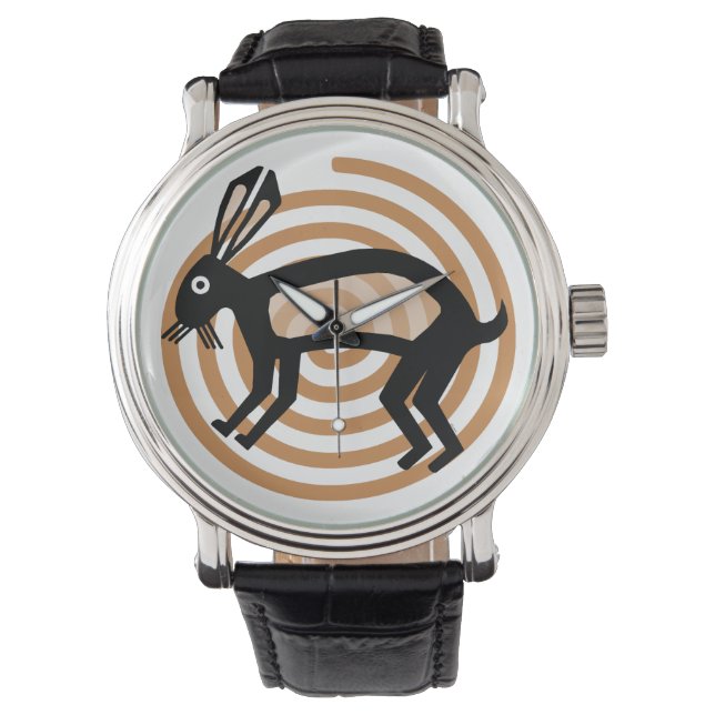 Mimbres Rabbit Art Watch Horloge (Voorkant)