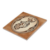 Mimbres Scorpion-Snake-Fish Tegeltje (Zijkant)