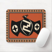 Mimbres stam vleermuis muismat (Met muis)