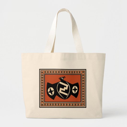 Mimbres Tribal Bat Grote Tote Bag (Voorkant)