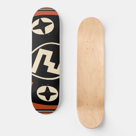Mimbres Tribal Bat Skateboard (Voorkant)