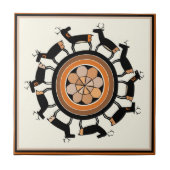 Mimbres Tribal Herten Ritueel Tegeltje (Voorkant)