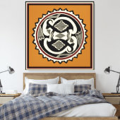 Mimbres Tribal Mt. Goats Canvas Print (Insitu (Slaapkamer))