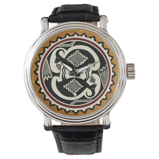 Mimbres Tribal Spirits Wristwatch Horloge (Voorkant)
