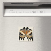 Mimbres Tweeling Vogels Magneet (Insitu (Vaatwasser))