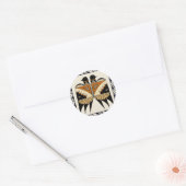 Mimbres Tweeling Vogels Ronde Sticker (Envelop)
